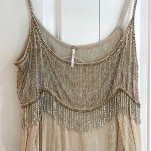 Free People | Beaded slip mini dress